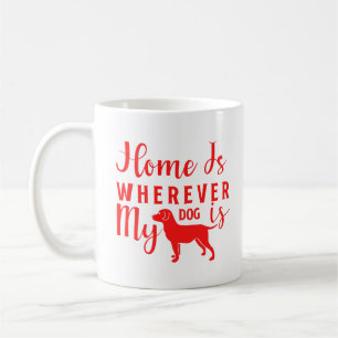 Accueil est où mon chien est Tasse de café pour am