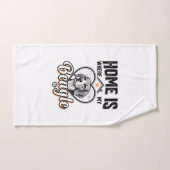 Accueil est où se trouve mon Beagle Design de chie (Serviette à main)