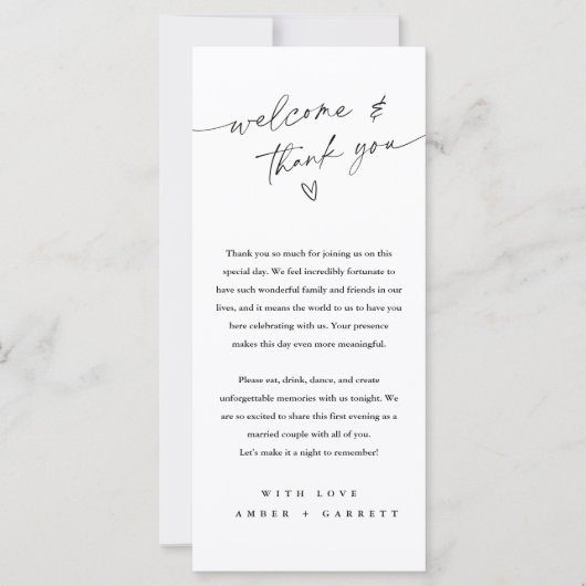 Accueil et Carte de remerciements personnalisés mi (Devant)