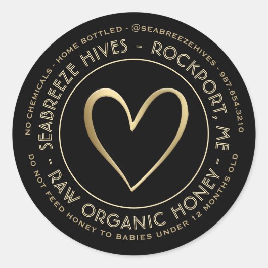 Accueil Étiquette en miel biologique en bouteille (Devant)