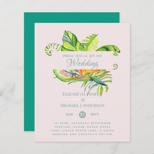 Accueil Feuille Tropical le moins cher Mariage Lua (Devant / Derrière)