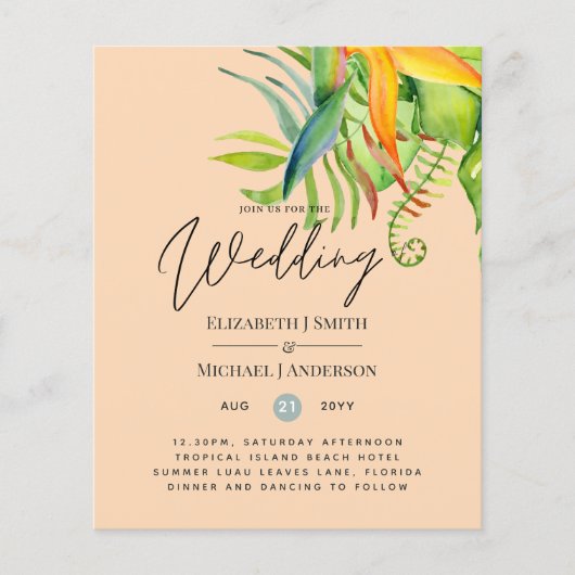 Accueil Feuille Tropical le moins cher Mariage Lua (Devant)