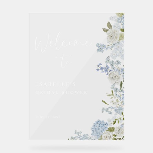 Accueil Floral Bleu Vert (Recto)