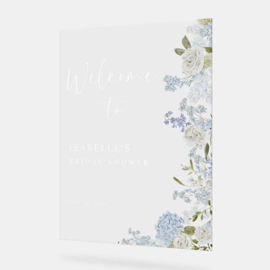 Accueil Floral Bleu Vert (Angle)