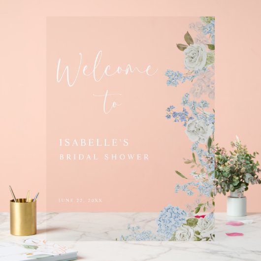 Accueil Floral Bleu Vert (Mariage)