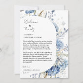 Accueil floral et merci table d'invités de mariage (Devant)