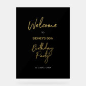 Accueil Gold & Black Modern Anniversaire (Recto)
