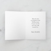 Accueil Hanoukka - Style bleu - Carte Hanoukka (Intérieur)