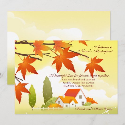 Accueil Invitation d'automne (Devant / Derrière)