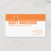 Accueil Logo Carte de visite orange (Devant)