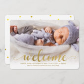 Accueil lumineux - Faire-part de naissance bébé (Devant / Derrière)