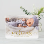 Accueil lumineux - Faire-part de naissance bébé (Debout devant)