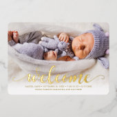 Accueil lumineux - Faire-part de naissance bébé (Recto)