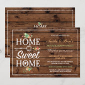 Accueil Maison sucrée Floral Invitation au réchauf (Devant / Derrière)