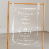 Accueil Mariage Acrylique Quirky Fun Drake Main