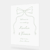 Accueil Mariage blanc et vert pour la main tiré (Angle)