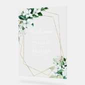 Accueil Mariage de verdure fleurie géométrique (Angle)