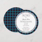 Accueil Mariage écossais Invitation ronde (Devant / Derrière)