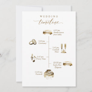 Accueil mariage et carte de montage avec navette