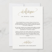 Accueil mariage Et Itinéraire Carte Faux Gold (Devant)