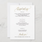 Accueil mariage Et Itinéraire Carte Faux Gold (Dos)