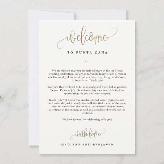 Accueil mariage Et Itinéraire Carte Faux Gold (Devant)