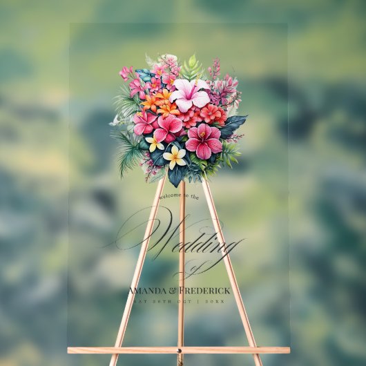 Accueil Mariage floral tropical (Neutre)