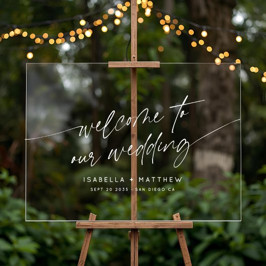 Accueil Mariage minimal Script moderne Horizontal
