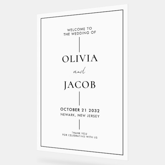 Accueil Mariage minimaliste moderne (Angle)