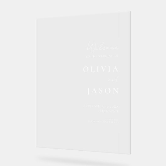 Accueil Mariage minimaliste moderne (Angle)