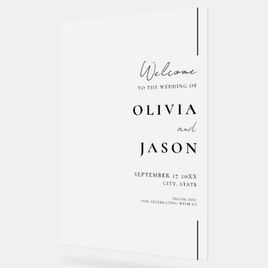 Accueil Mariage minimaliste moderne (Angle)