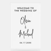 Accueil Mariage moderne simple (Recto)