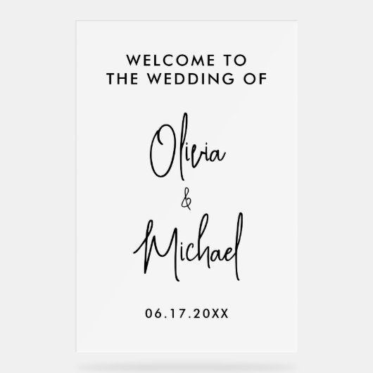 Accueil Mariage moderne simple (Recto)