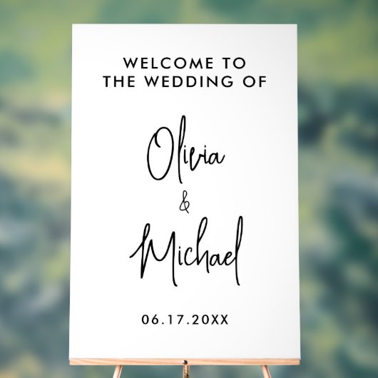 Accueil Mariage moderne simple (Neutre)