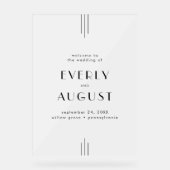 Accueil Mariage Noir Art Déco TOUS modernes (Recto)