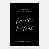 Accueil Mariage noir élégant (Recto)