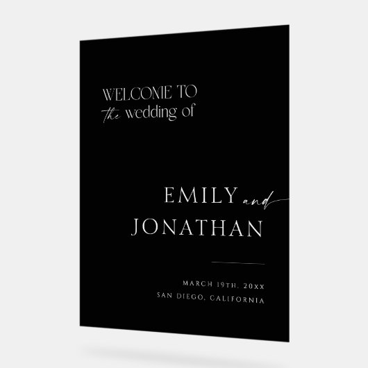 Accueil Mariage noir moderne (Angle)