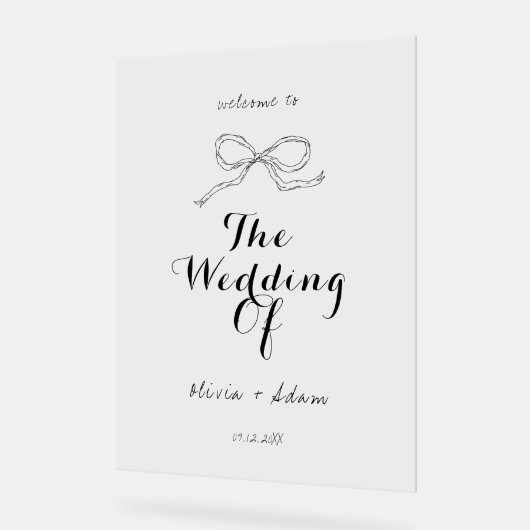 Accueil Mariage Quirky Whimsical Hand Draw (Angle)