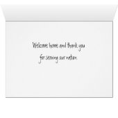 Accueil & Merci Carte de voeux militaire (Intérieur Horizontal (Bas))