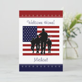 Accueil militaire Invitation de nom personnalisé (Debout devant)