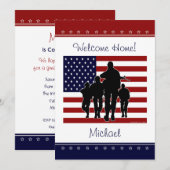 Accueil militaire Invitation de nom personnalisé (Devant / Derrière)