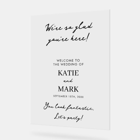 Accueil Minimal Moderne À Notre Signe Mariage (Angle)