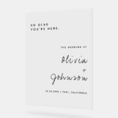 Accueil minimaliste du Mariage de script (Angle)