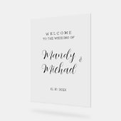 Accueil minimaliste Mariage de calligraphie modern (Angle)