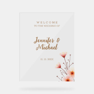 Accueil minimaliste Mariage de calligraphie modern