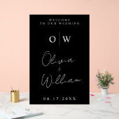Accueil minimaliste moderne du Mariage Monogramme (Mariage)