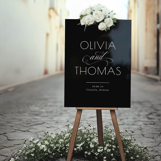 Accueil minimaliste moderne Mariage noir