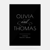 Accueil minimaliste moderne Mariage noir (Recto)
