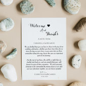 Accueil moderne et merci table d'hôtes mariage