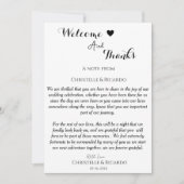 Accueil moderne et merci table d'hôtes mariage (Devant)